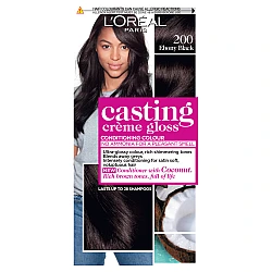 לוריאל קסטינג קרם גלוס צבע שיער ללא אמוניה למראה מבריק ועשיר - בגוון 200 שחור