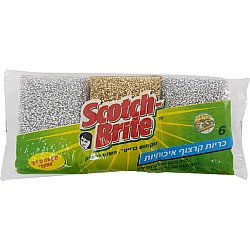 סקוטש ברייט כרית קרצוף יפנית 6 יחידות - מבית SCOTCH BRITE
