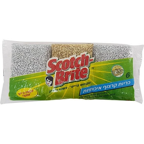 סקוטש ברייט כרית קרצוף יפנית 6 יחידות - מבית SCOTCH BRITE סקוטש ברייט כרית קרצוף יפנית 6 יחידות - מבית SCOTCH BRITE