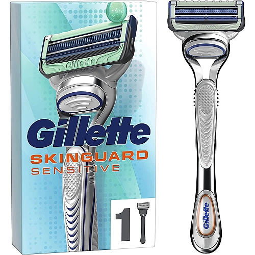 ג'ילט מארז Skinguard סקין גארד מכשיר גילוח + 1 סכין - מבית Gillette