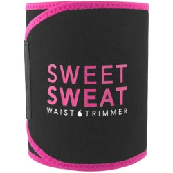 חגורה מגדילה את ייצור החום והזיעה אזור שרירי הבטן - צבע שחור ורוד - גודל לארג'- מבית Sports Research