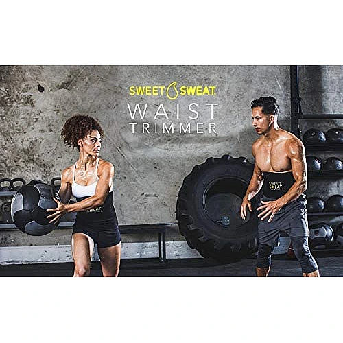 חגורה מגדילה את ייצור החום והזיעה אזור שרירי הבטן - צבע שחור צהוב - גודל לארג'- מבית Sports Research