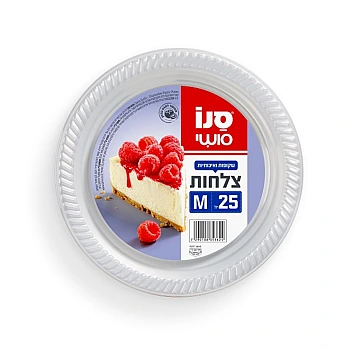 סנו סושי 25 צלחות שקופות M
