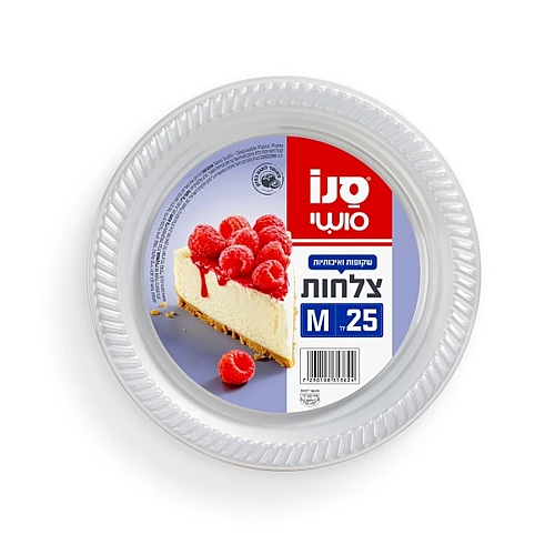סנו סושי 25 צלחות שקופות M