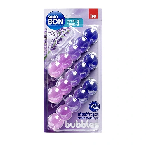 סנובון Bubbles סבון ג'ל לאסלה במארז שלישיה בניחוח לבנדר