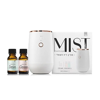 פרש הום MIST מפיץ ריח חשמלי לבן לבישום אוויר בתוספת 2 ניחוחות עוצמתיים