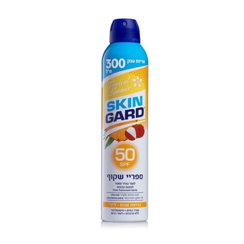סקין גארד ספריי בניחוח אננס ליצי SPF50 אריזה משפחתית