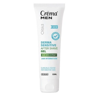 קרמה מן ג'ל לאחר גילוח לעור רגיש DERMA SENSITIVE מועשר בתמצית אלוורה