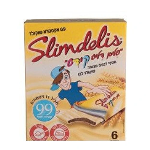 סלימדליס מרבה סלים דליס לילדים עם שוקולד 6 יחידות לבן מארז