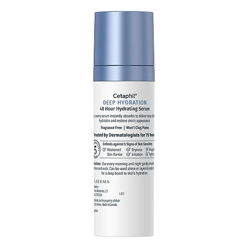 צטאפיל סרום לפנים להפעלת לחות 48 שעות לעור רגיש דיפ הידריישן 30 מ"ל - Cetaphil