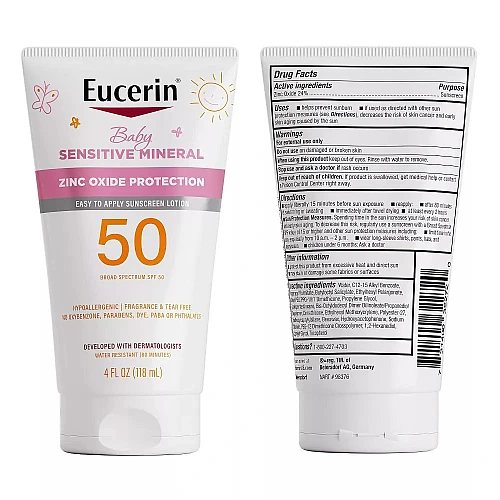 תחליב הגנה מינרלי לילדים SPF 50 נפח 118 מ״ל - Eucerin