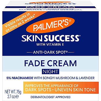 פאלמרס קרם לפנים ללילה להפחתת כתמים כהים עם ויטמין E נפח 75 גרם - Palmer's