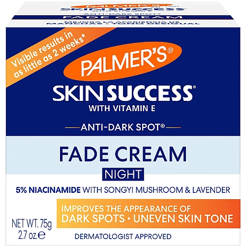 פאלמרס קרם לפנים ללילה להפחתת כתמים כהים עם ויטמין E נפח 75 גרם - Palmer's