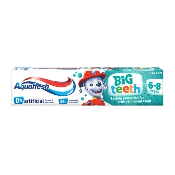 אקווה פרש משחת שיניים Big Teeth לגילאי 6 עד 8 שנים 50 מ״ל - מבית Aquafresh