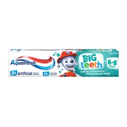 אקווה פרש משחת שיניים Big Teeth לגילאי 6 עד 8 שנים מבית Aquafresh בנפח 50 מ״ל