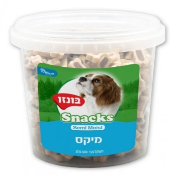 בונזו חטיפים רכים לכלב מיקס טעמים 500 גרם