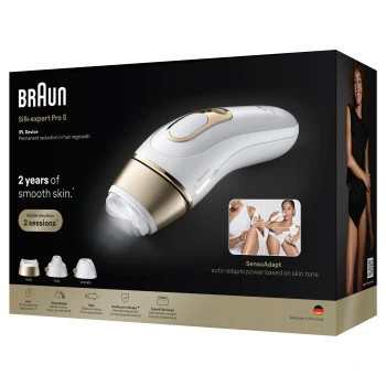 בראון סילק אקספרט מכשיר אור להפחתת שיער עם שלושה ראשים