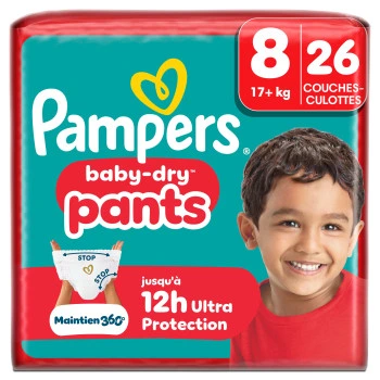 פמפרס בייבי דריי מכנסונים מידה 8 26 יחידות