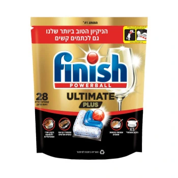 קפסולות למדיח פיניש אולטימייט 28 יחידות - מבית Finish