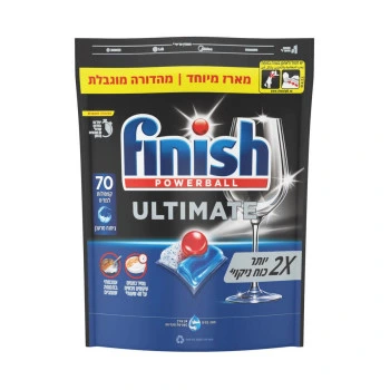 קפסולות למדיח פיניש אולטימייט 70 יחידות - מבית Finish