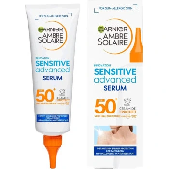 גרנייה סרום הגנה לגוף אמבר סולאר סנסיטיב ⁦SPF50+ 125⁩ מ״ל