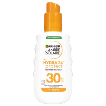 גרנייה תרסיס הגנה במשאבה אמבר סולאר הידרה ⁦SPF30 150⁩ מ״ל