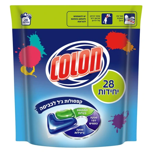 קולון קפסולות ג׳ל לכביסה 28 קפסולות