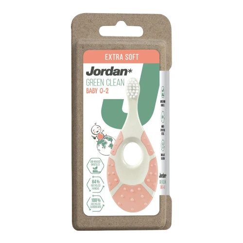 מברשת שיניים רכה במיוחד GREEN CLEAN לתינוקות גילאי 0-2 סופט צבע ורוד - מבית גורדן