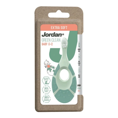 מברשת שיניים רכה במיוחד GREEN CLEAN לתינוקות גילאי 0-2 סופט צבע ירוק - מבית גורדן