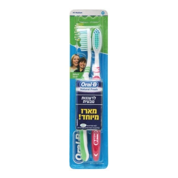 מברשת שיניים נטורל פרש 40 מדיום - מבית Oral B