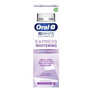 3D WHITE ADVANCED EXPRESS משחת שיניים - להלבנה מבריקה - מבית Oral B