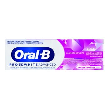 3D WHITE משחת שיניים להלבנה זוהרת - מבית Oral B
