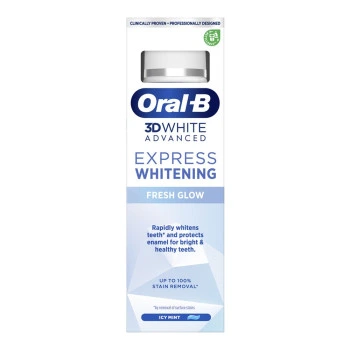 3D WHITE ADVANCED EXEPRESS משחת שיניים - להלבנה מרעננת - מבית Oral B
