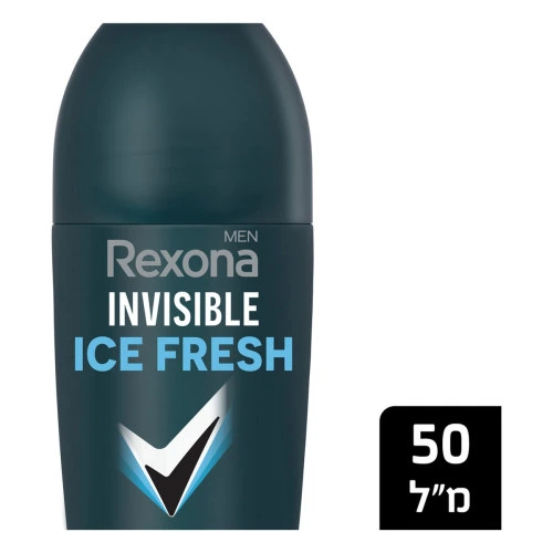 דאודורנט רול און אינביזיבל אייס לגבר 50 מ״ל - מבית REXONA