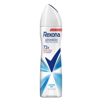 דאודורנט ספריי כותנה לאישה - מבית REXONA בנפח 150 מ״ל