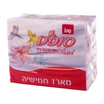 סנו סופט ממחטות נייר פסטל