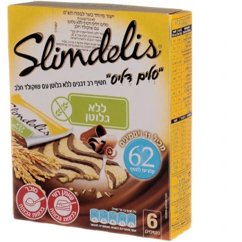 סלים דליס חטיפי דגנים ללא גלוטן עם שוקולד חלב 6 יחידות 78 גרם