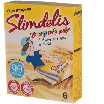 סלים דליס קידס חטיפי דגנים בציפוי שוקולד לבן 6 יחידות 120 גרם