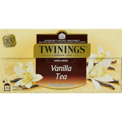 תה שחור בטעם ונילה טווינינגס 25 יחידות - מבית Twinings