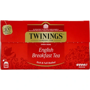 תה אינגליש ברקפסט טווינינגס 25 יחידות - מבית Twinings