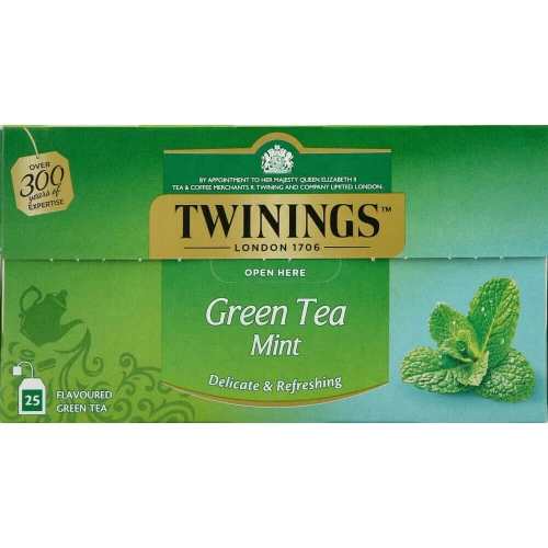 תה ירוק מנטה טווינינגס 25 שקיקים - מבית Twinings