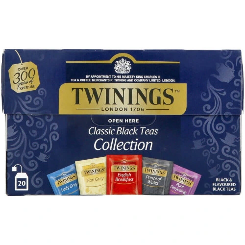 מארז תה שחור 5 סוגים טווינינגס 20 שקיקים - מבית Twinings