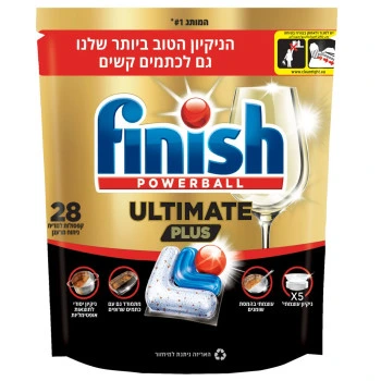קפסולות למדיח פיניש אולטימייט פלוס 28 יחידות
