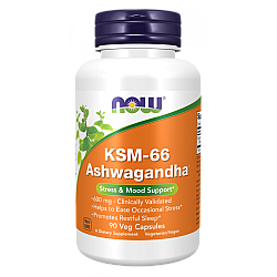 KSM-66 אשווגנדה 600 מ"ג - 90 כמוסות - מבית NOW FOODS