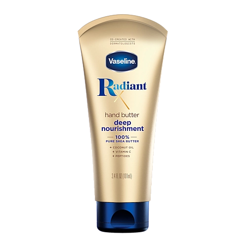 וזלין RadiantX קרם חמאת שיאה לידיים להזנה עמוקה 101 מ"ל  - מבית VASELINE