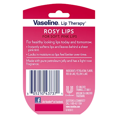 וזלין מיני שפתון למניעת יובש ורוד עדין 7 גרם - מבית VASELINE