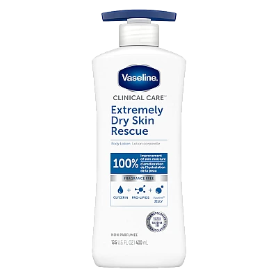 וזלין תחליב גוף טיפול קליני לעור יבש במיוחד ללא בישום 400 מ"ל - מבית VASELINE