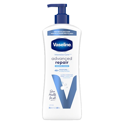 וזלין תחליב גוף לחות טיפול אינטנסיבי - ללא בושם - 600 מ"ל - מבית VASELINE