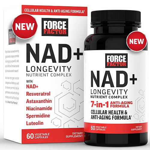 NAD+ Longevity קומפלקס מזין 60 כמוסות צמחיות - מבית Force Factor