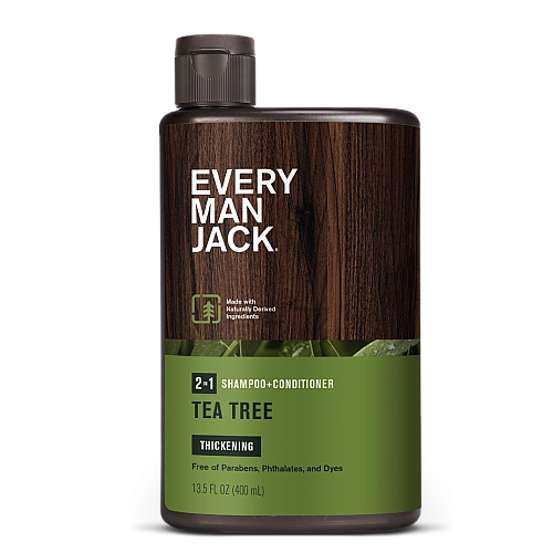 שמפו ומרכך מעבה 2 ב-1 לשיער רגיל עד דליל עץ התה 500 מ"ל - Every Man Jack